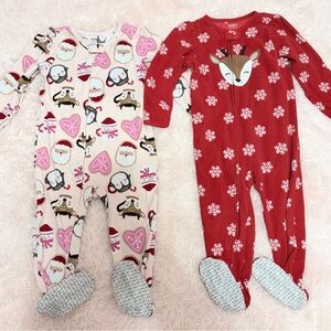 Carter's Festive Footies - Red and Pink